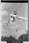 Man servicing power lines